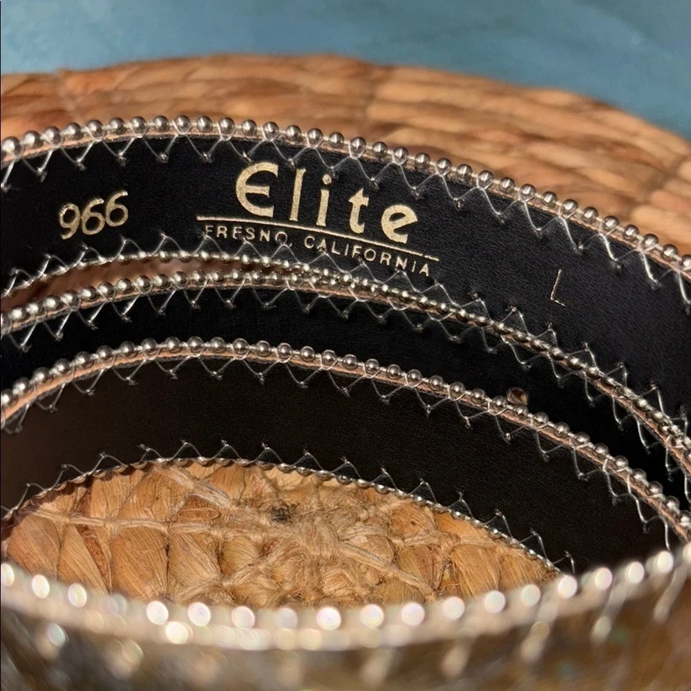 Vintage Elite Metallic Gold and Silver Women's Belt L